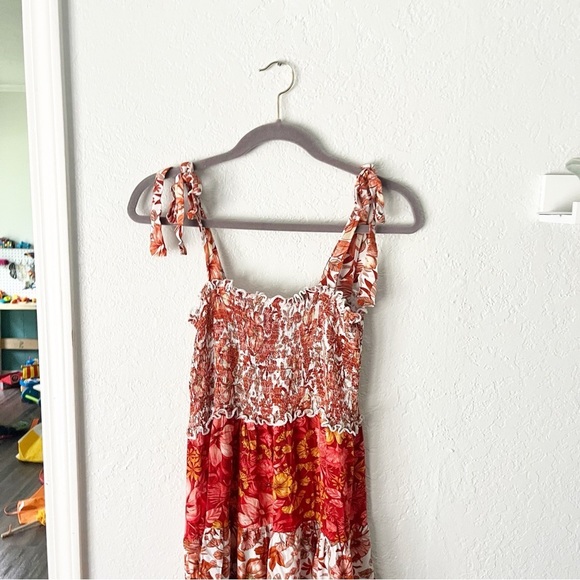 Anthropologie Dress Women's Medium Abel the Label Paisley Tiered Smocked Maxi - Picture 2 of 9